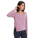 Moisture Wicking Shirts Autumn and Winter Women's Simple Leisure Sports Long Sleeve Quick-Drying Breathable Yoga Clothes