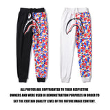 Shark Print Pant Shark Head Two Colors Camouflage Casual Trousers Men and Women Couple Print Sweatpants
