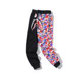 Shark Print Pant Shark Head Two Colors Camouflage Casual Trousers Men and Women Couple Print Sweatpants