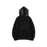 Shark Print Hoodie Shark Sweater Reflective Color Ape Head Coat Hooded Hoodie