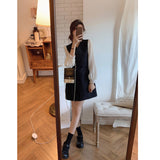 Work Dresses for Girls Autumn Dress Women's Long Sleeve Waist Trimming Slimming Skirt