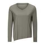 Moisture Wicking Shirts Autumn and Winter Women's Simple Leisure Sports Long Sleeve Quick-Drying Breathable Yoga Clothes