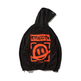 Smiley Face Hoodie High Street Loose Sweater Men Autumn Coat