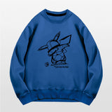 Men and Women Pokemon Pikachu Hoodie Pokémon round Neck Sweater