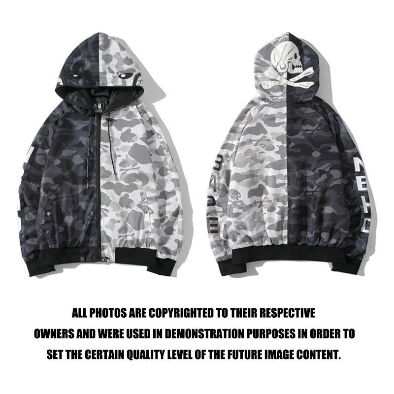 Shark Print Hoodie Multicolor Jacket Coat for Men and Women