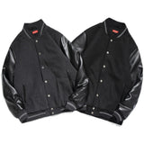 Letterman Jacket Outfit Senior Jackets Varsity Baseball Coat Winter Clothes Contrast Color Stitching Sleeves Baseball Uniform Boys Loose
