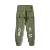 Shark Print Pant Men's Shark Head Printed Ankle-Tied Overalls Trousers