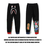 Shark Print Pant Contrast Color Trousers Sweatpants Men and Women Youth Fashion Pants