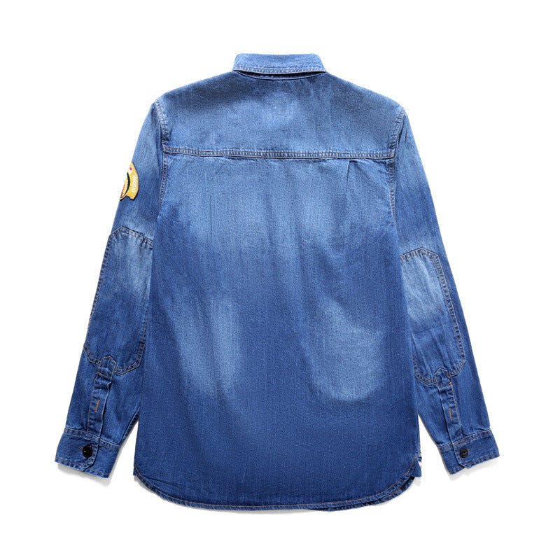 BAPE Varsity Jacket Denim Jacket for Men and Women Casual plus Size Coat Jacket Autumn