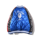 Shark Print Jacket Winter Baseball Cotton Clothing Cotton Coat Men's Clothing