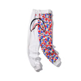 Shark Print Pant Shark Head Two Colors Camouflage Casual Trousers Men and Women Couple Print Sweatpants