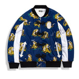 Shark Print Jacket Autumn and Winter Men's Hip Hop Japanese Printed Cardigan Coat