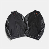 Letterman Jacket Outfit Senior Jackets Varsity Baseball Coat Winter Clothes Contrast Color Stitching Sleeves Baseball Uniform Boys Loose