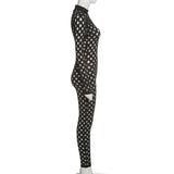 Fall Women's Clothing New Fashion Sexy Hollow out Sports Jumpsuit