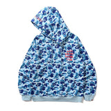 Shark Print Hoodie Autumn and Winter Men's and Women's Casual Camouflage Hooded Sweater Pullover Coat