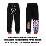 Shark Print Pant Spring and Autumn Men's Color Matching Shark Trousers