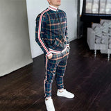 Men′s Athletic Tracksuit Sweat Suits for Men Outfits Fall Slim Fit Men's Coat Trousers plus Size Loose Casual Fashion