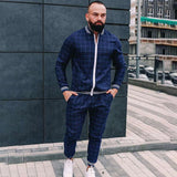 Men′s Athletic Tracksuit Sweat Suits for Men Outfits Spring and Autumn Fashion Gray Long Sleeve Jacket Casual Trousers Business Outdoor Casual