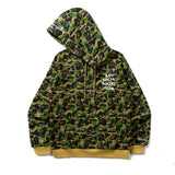 Shark Print Hoodie Autumn and Winter Men's and Women's Casual Camouflage Hooded Sweater Pullover Coat