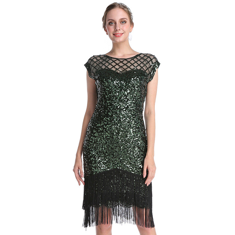 The Great Gatsby Dresses Sexy Dress Fashionable Sequins Tassel Dress