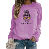 Boy Mama Hoodie Letter Printed Crew Neck Sweatshirt