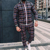 Men′s Athletic Tracksuit Sweat Suits for Men Outfits Spring and Autumn Fashion Gray Long Sleeve Jacket Casual Trousers Business Outdoor Casual