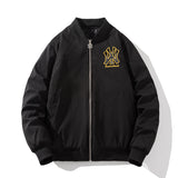 New York NYC Varsity Jacket Couple Baseball Uniform Sequined Embroidered Coat