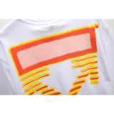Off White T Shirt Ow Printed Large Size Short Sleeve  Men's Clothing Owt Men's Tshirt Large Size