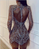 Semi Formal Dresses for Wedding Autumn round-Neck Long-Sleeved Dress Dress