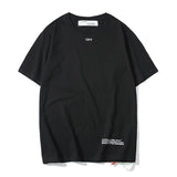 Off White T shirt Reflective Stripe Round Neck Arrow Tshirt Men's Clothing Owt Short Sleeve Casual Fashion