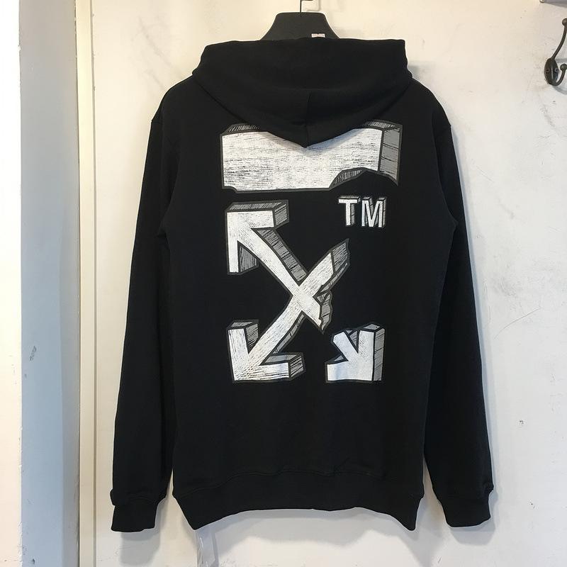 Off White Hoodie Autumn and Winter Ow Printed Unisex Pullover Hoodie Sweater Owt