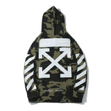 Off White Hoodie Autumn and Winter Camouflage Sweatshirt Owt Printed Hoodie Fashion Printed Pullover