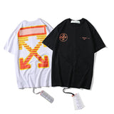 Off White T Shirt Ow Printed Large Size Short Sleeve  Men's Clothing Owt Men's Tshirt Large Size