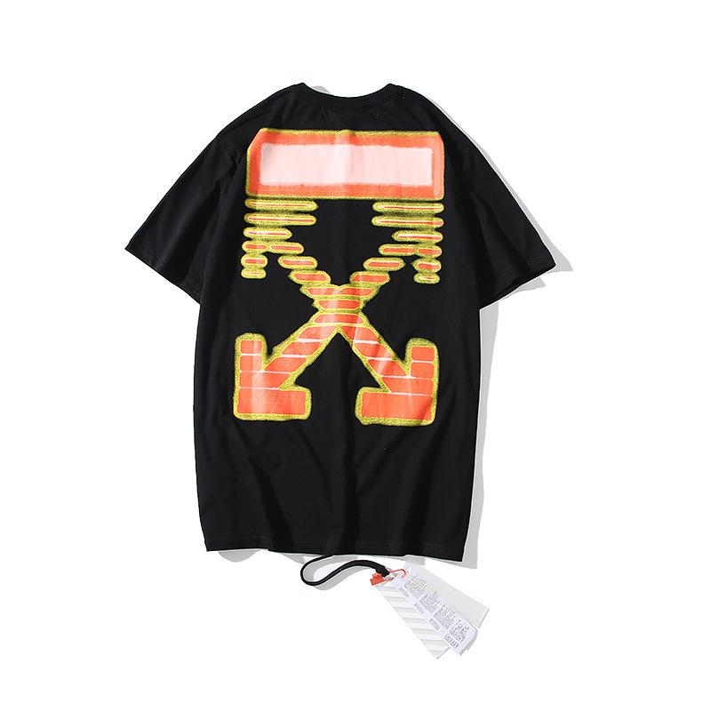 Off White T Shirt Ow Printed Large Size Short Sleeve  Men's Clothing Owt Men's Tshirt Large Size