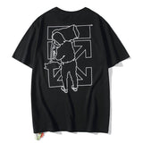 Off White T Shirt Arrow Print Short Sleeve Tshirt Casual Men's Clothing Owt Comfortable Plus Size
