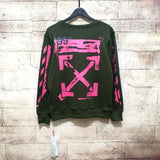 off white Sweatshirt Crew Neck Pullover Sweatshirt plus Size Retro Sweatshirts Owt Sports