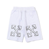 Off White Shorts 3D Printed Summer Shorts Owt Men's Fashion