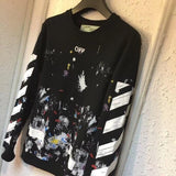 Off White Hoodie Autumn and Winter Fashion Casual Men's Pullover Pullover Sweater Owt