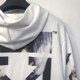 Off White Hoodie Spring and Autumn Arrow Print Ow Pullover Hoodie Sweater Casual Fashionable Owt