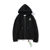 Off White Hoodie Arrow Zipper Sweater Coat Casual Fashionable Owt