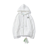 Off White Hoodie Arrow Zipper Sweater Coat Casual Fashionable Owt