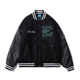 Varsity Jacket for Men Baseball Jackets Loose Casual Fashionable Contrast Cotton-Padded Coat