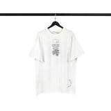 Off White T Shirt OW Head Print Tee Men's and Women's ShortSleeved  Owt Tshirt
