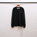 off white Sweatshirt Men's and Women's Round Neck Casual Fashionable Owt Hoodie Large Size