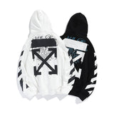 Off White T Shirt Ow Hooded Sweater Men's Hip Hop Loose Hoodie Sweater Plus Size Men's Clothing Owt Casual