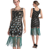 The Great Gatsby Dresses plus Size Sequins Dress Beaded Tassel Dress Skirt
