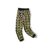 Shark Print Pant Shark Head Small Dinosaur Camouflage Trousers Men's and Women's Casual Pants