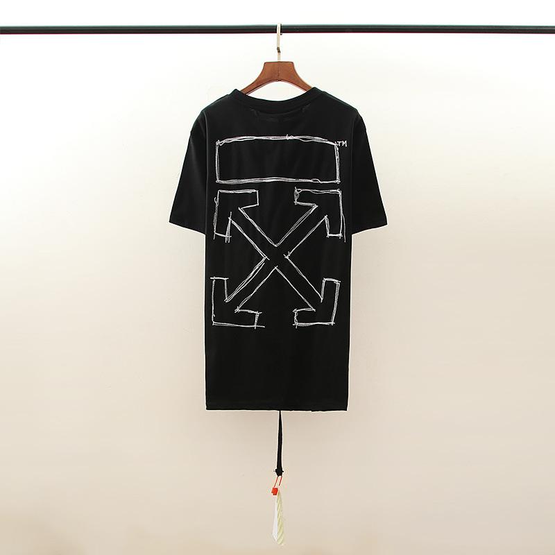 Off White T Shirt Figure Avatar Arrow Print Men's Summer Tshirt Owt ShortSleeved