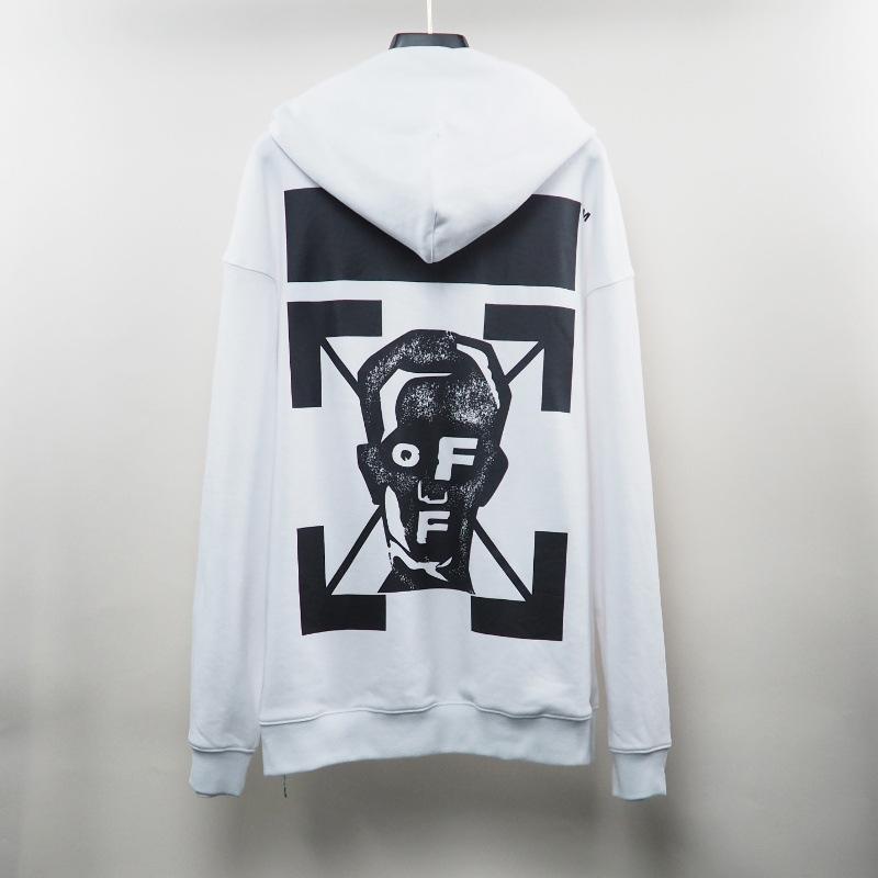 Off White Hoodie Autumn and Winter Arrow Printed Hoodie Unisex Same Hoodie Men's Clothing Owt