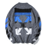 Off White Sweater Autumn and Winter Round Neck Pullover Sweater Men's Sweater Owt Base
